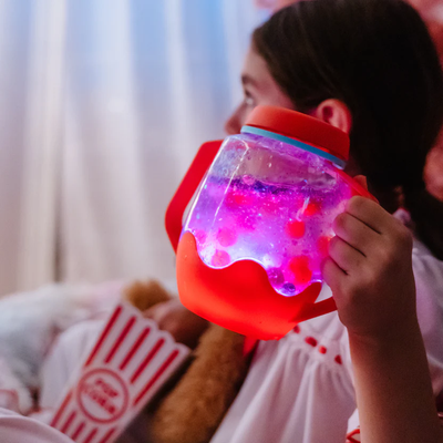 Sensory Play Jar Coral Red