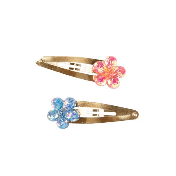 Shimmer Flower Hairclips