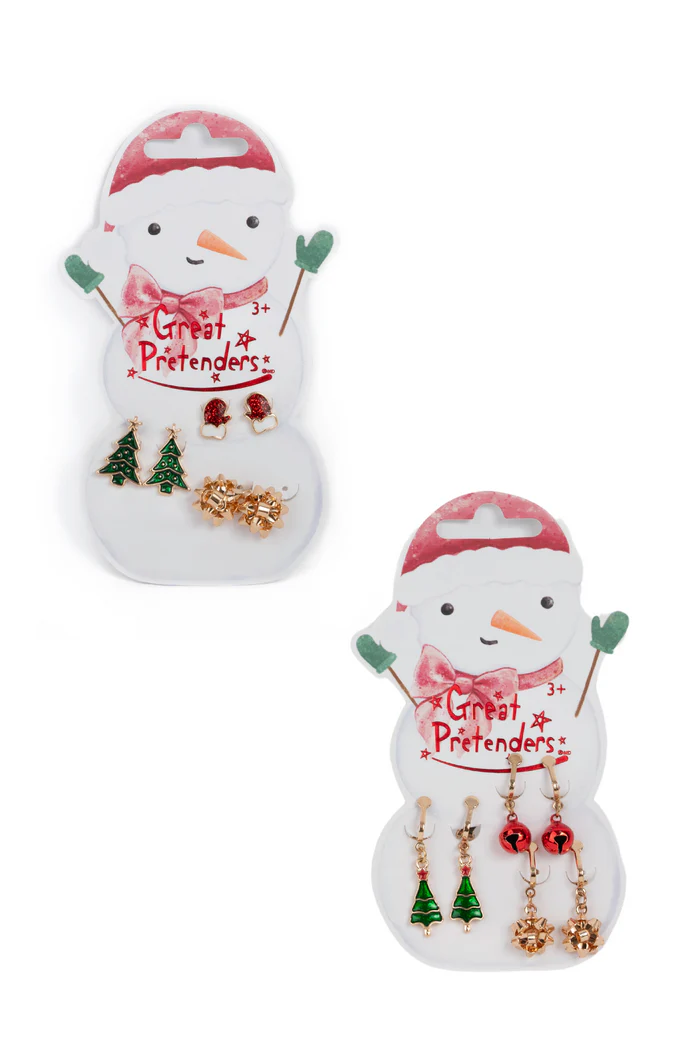 Snowman Pierced Earrings Set