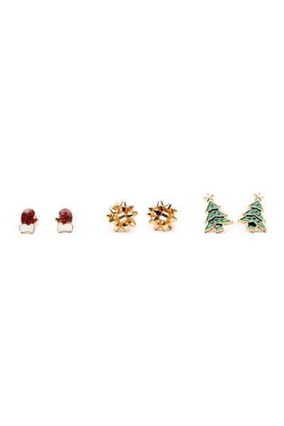 Snowman Pierced Earrings Set