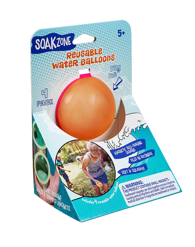 Soak Zone 4 Pack Reusable Water Balloons