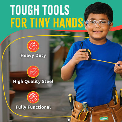 Kids Deluxe Tool Set with Belt and Case