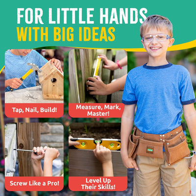 Kids Deluxe Tool Set with Belt and Case