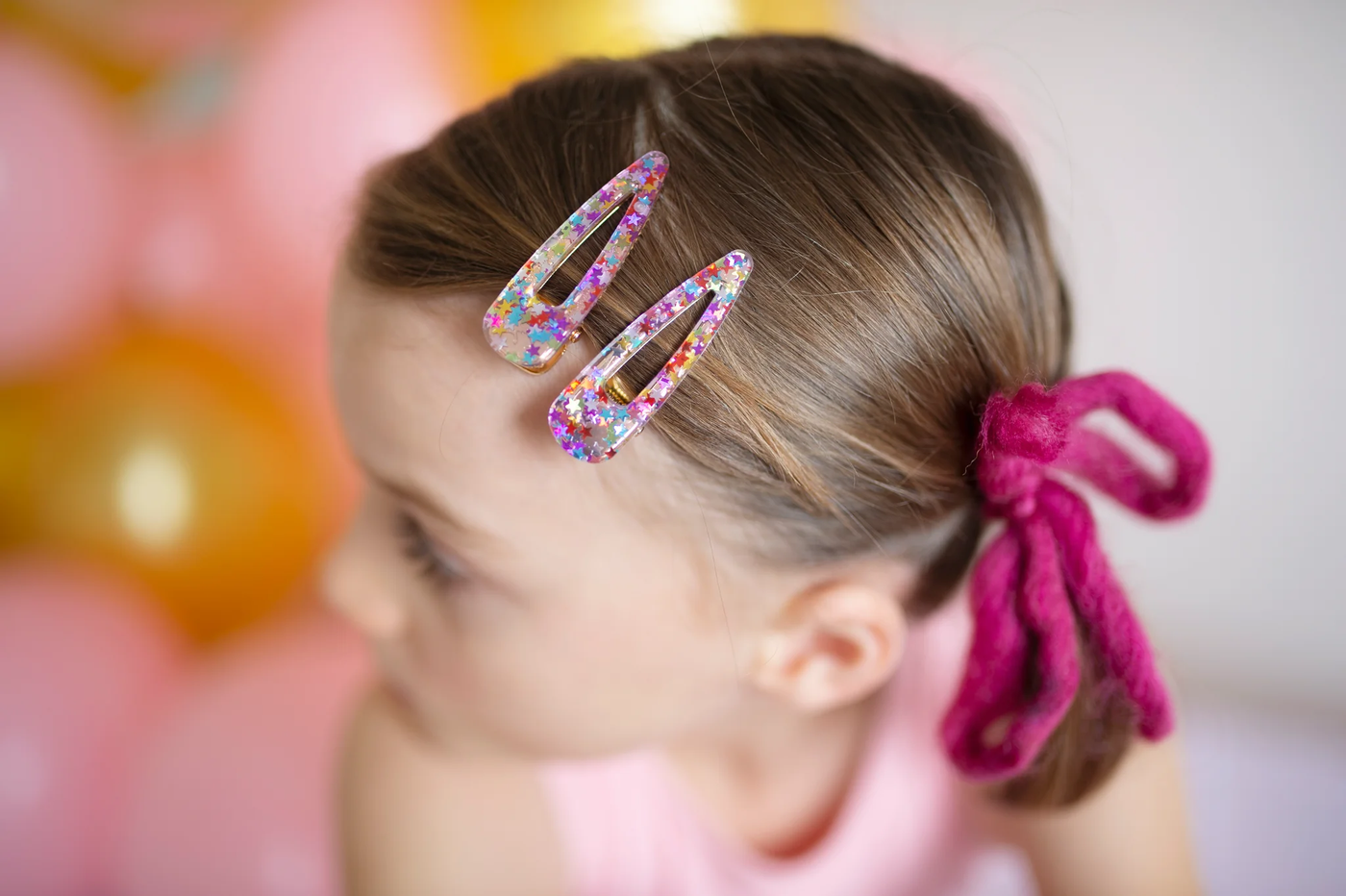 Boutique Gel Sparkle Hairclips 2pk