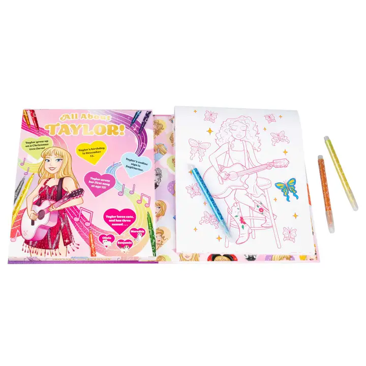 Sparkle with Taylor Activity Book + 8 Sparkle Markers