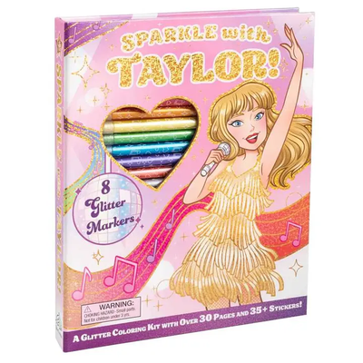 Sparkle with Taylor Activity Book + 8 Sparkle Markers