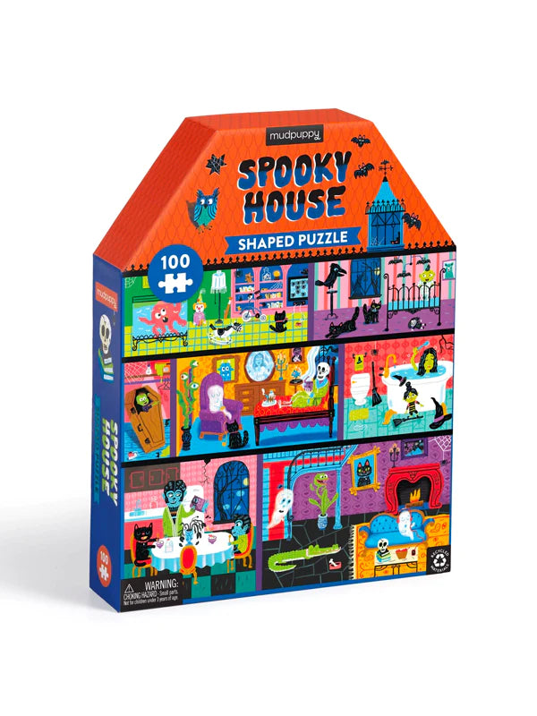 Spooky House Shaped Puzzle-100 Pieces