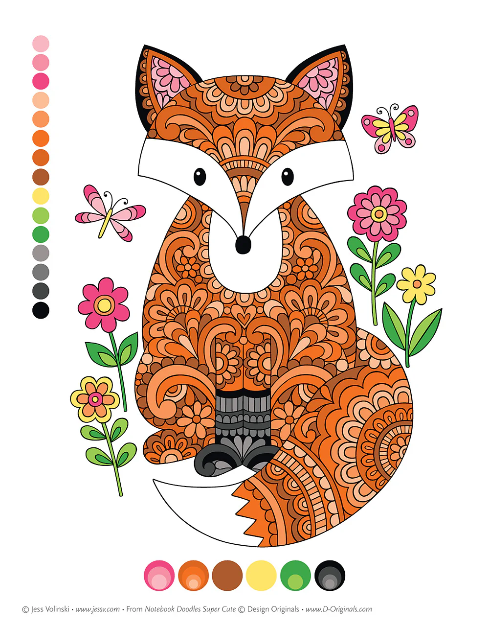 Notebook Doodles Super Cute Coloring Book