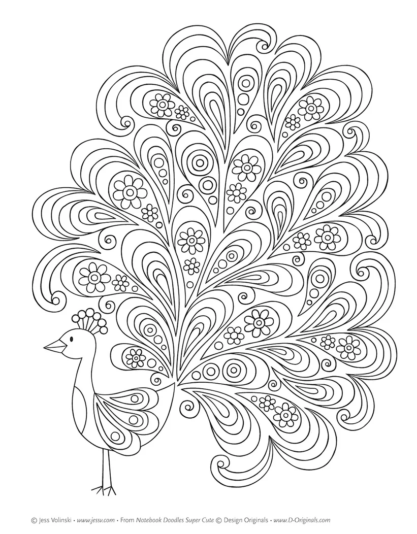 Notebook Doodles Super Cute Coloring Book