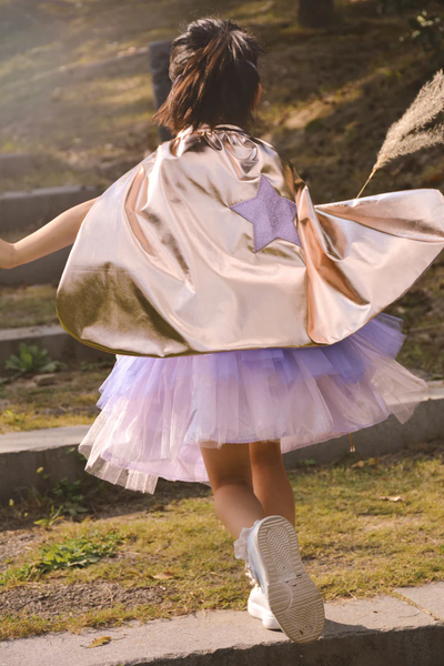 Super Duper Cape Tutu and Mask - Metallic and Rose Gold