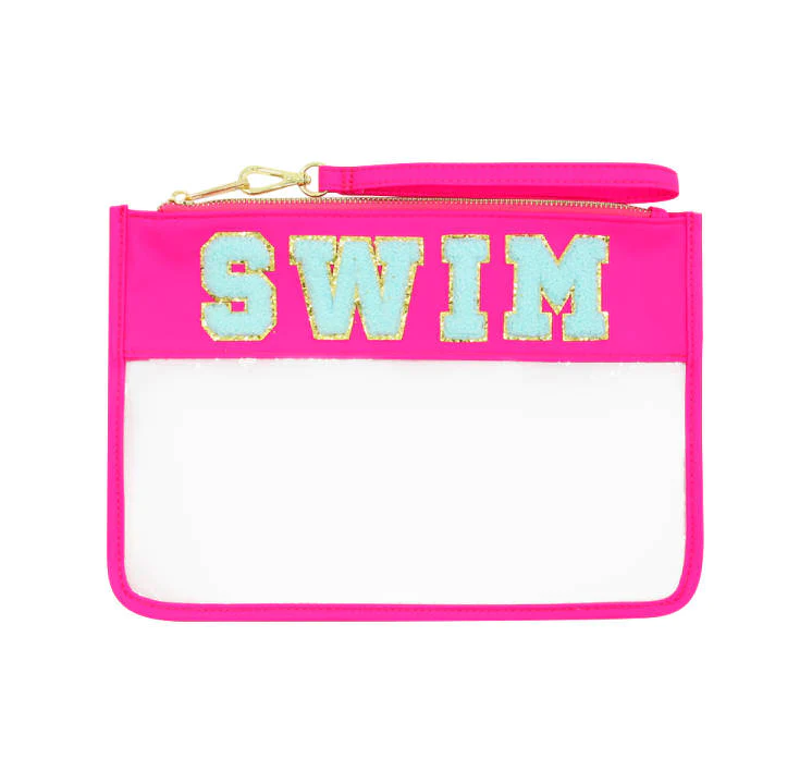 Clear Varsity Mini Letter Swim Bag