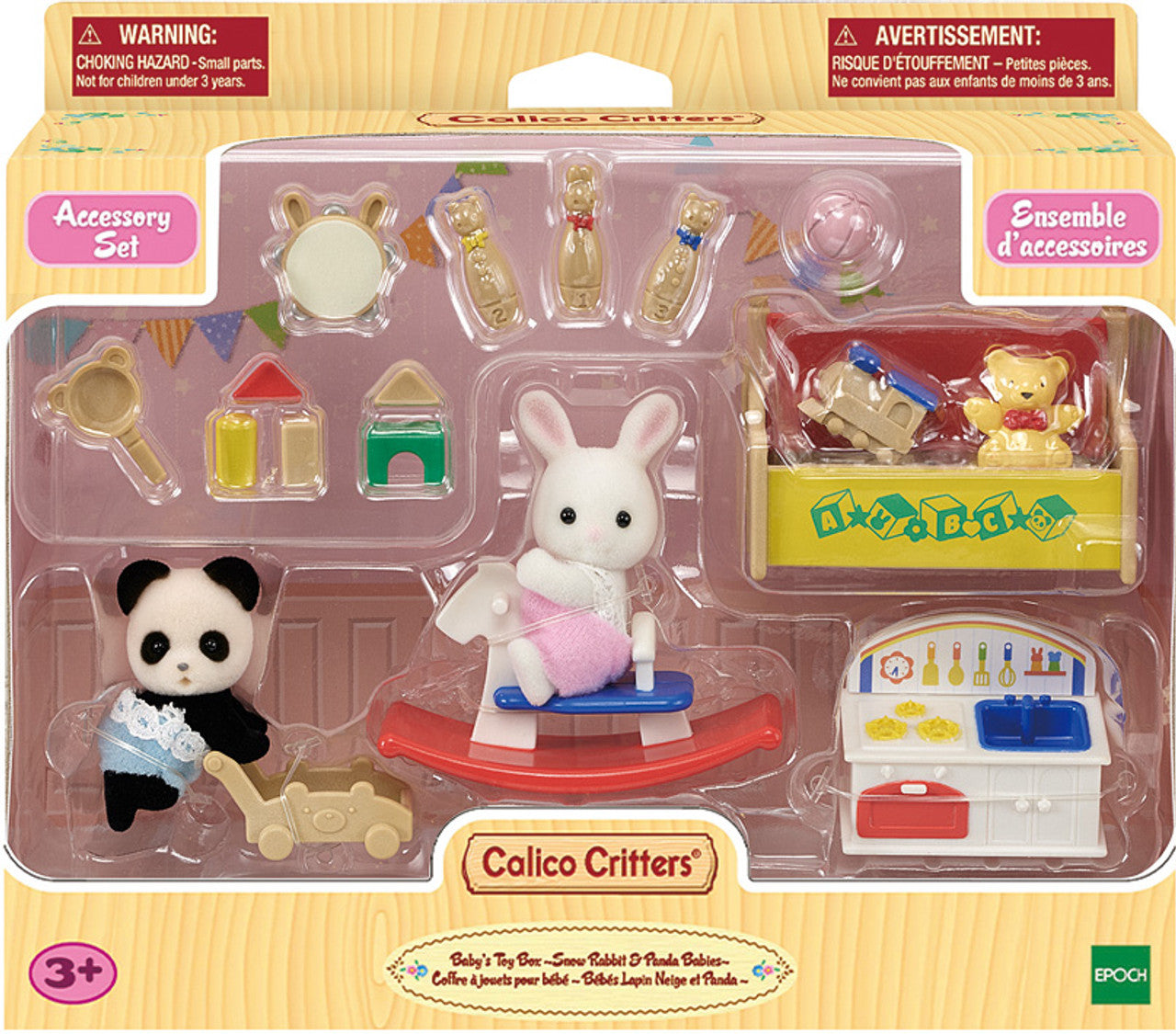 Calico Critters Baby's Toy Box- Snow Rabbit & Panda!