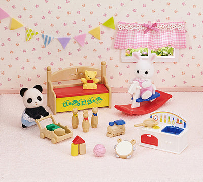 Calico Critters Baby's Toy Box- Snow Rabbit & Panda!