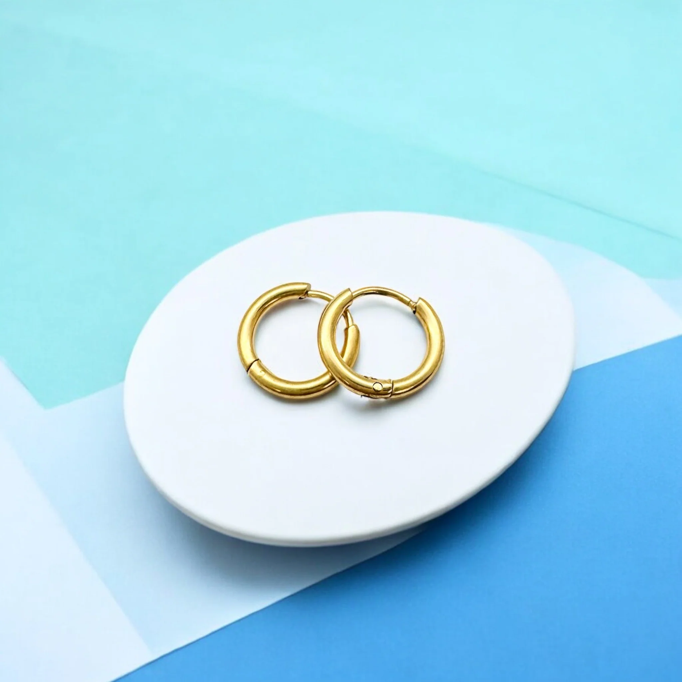 Tiny Classic 14K Gold Plated Hoop Earrings