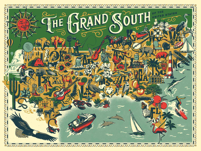 The Grand South Map 500 Piece Puzzle