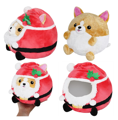 Undercover Corgi in Santa Suit