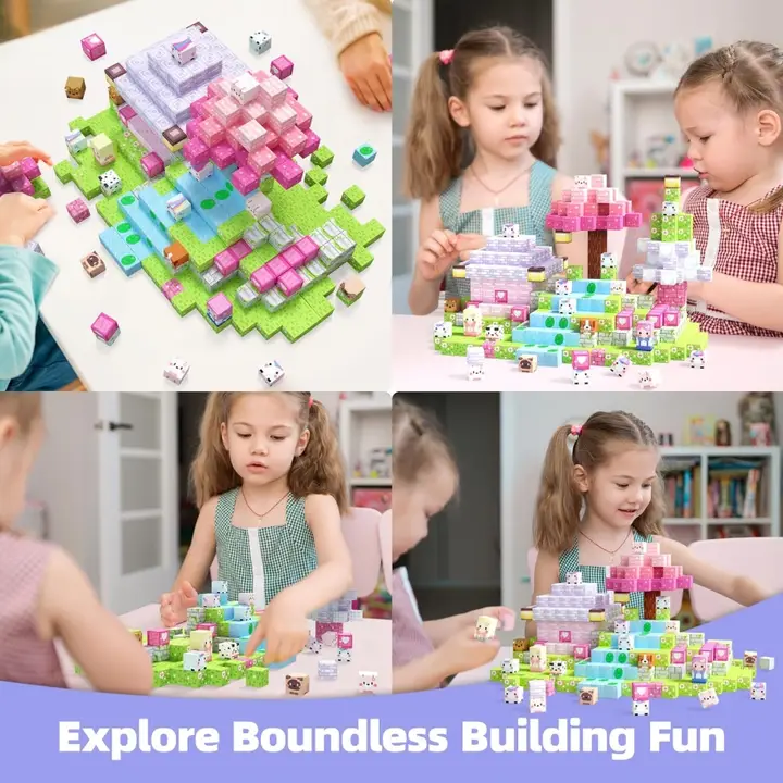 GobiDex Unicorn Magnetic Building Cubes 48 Pc Set