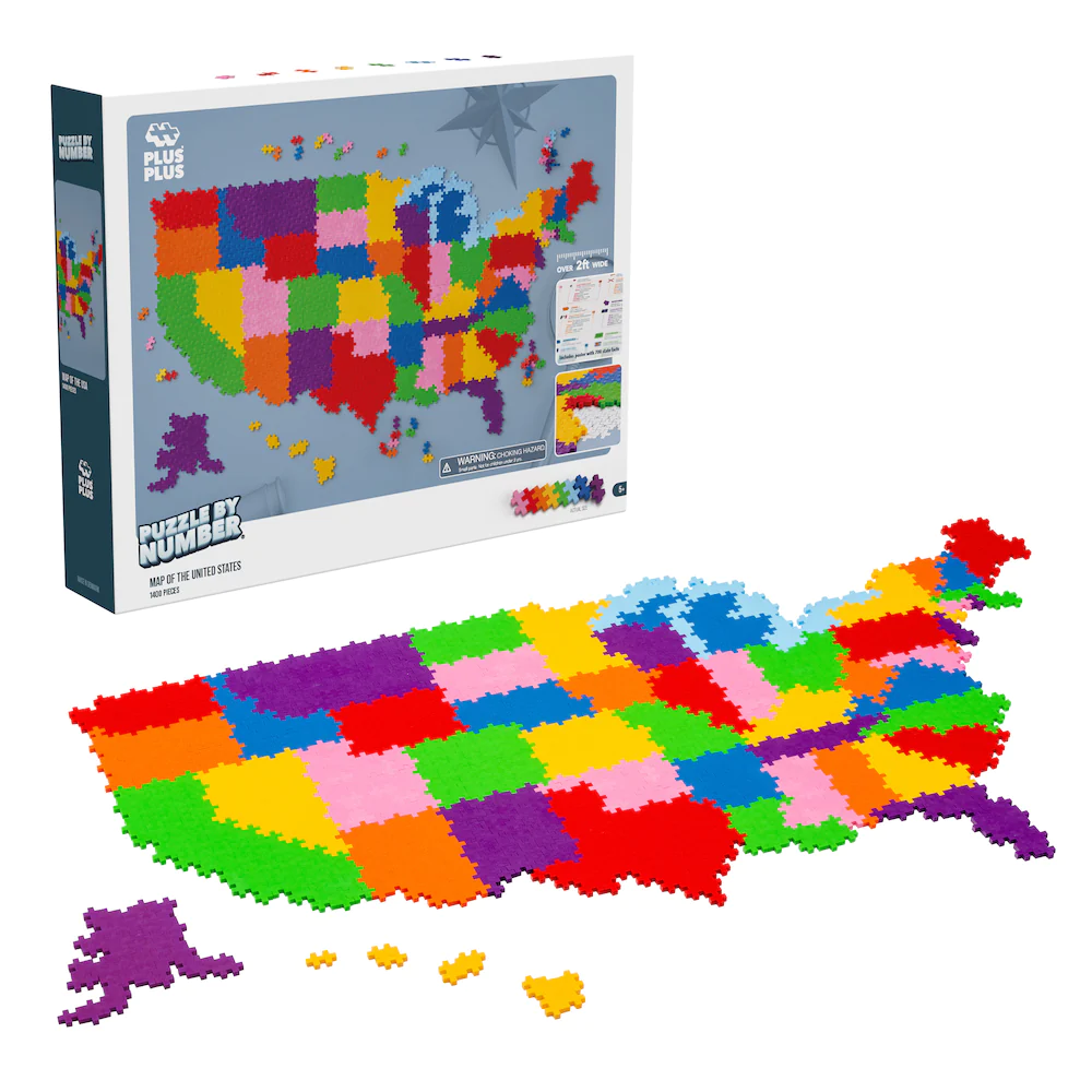 Plus-Plus Puzzle by Number USA Map