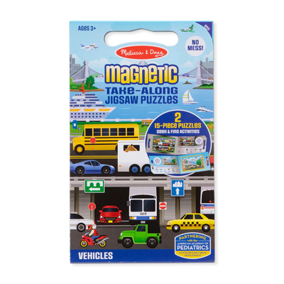 Magnetic Take-Along Jigsaw Puzzle - Vehicles
