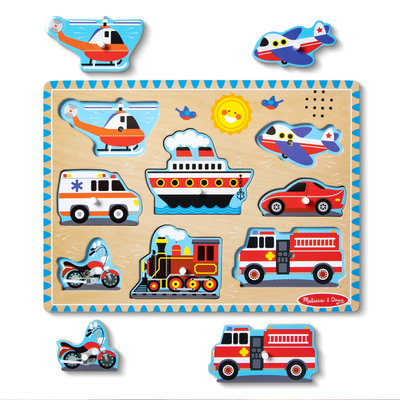 Vehicles Sound and Peg Puzzle