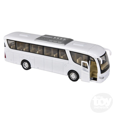 7" Die Cast White Coach Bus