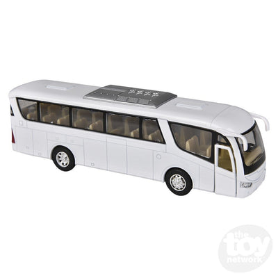 7" Die Cast White Coach Bus