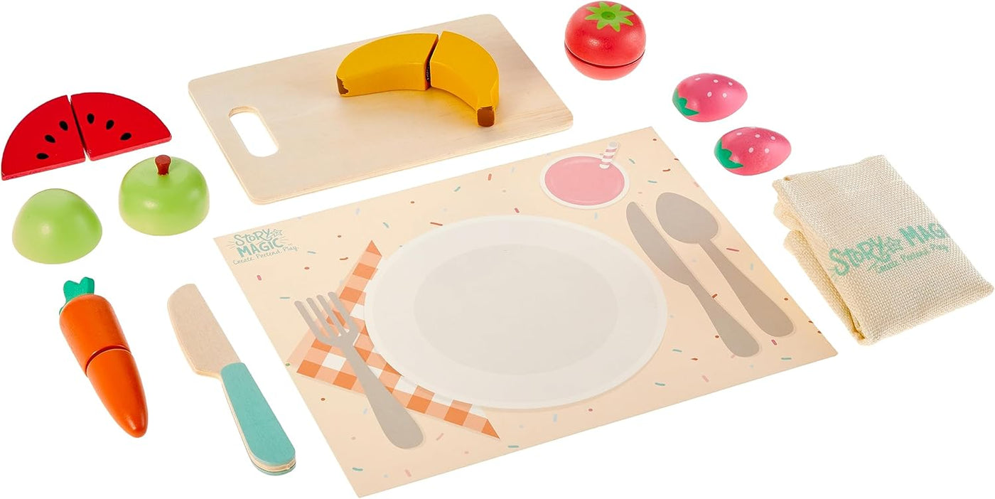 Wooden Cutting Food Playset