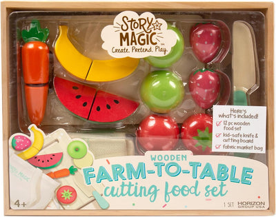 Wooden Cutting Food Playset