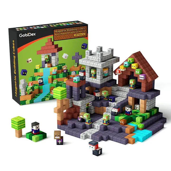 GobiDex ZomBlocks Magnetic Building Cubes 100 Pc Set