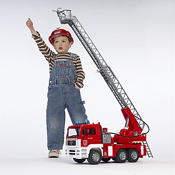 Bruder Fire Engine with Ladder, Water Pump, and Lights and Sounds Module