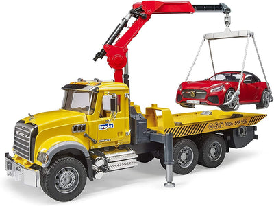 Bruder MACK Granite Tow Truck with Roadster