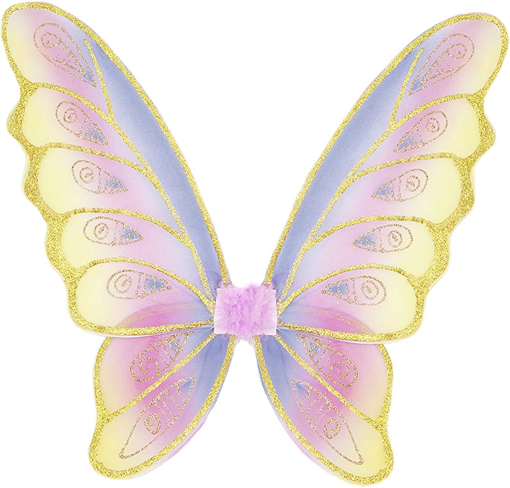 Glitter Rainbow Wings, Multi Pastel