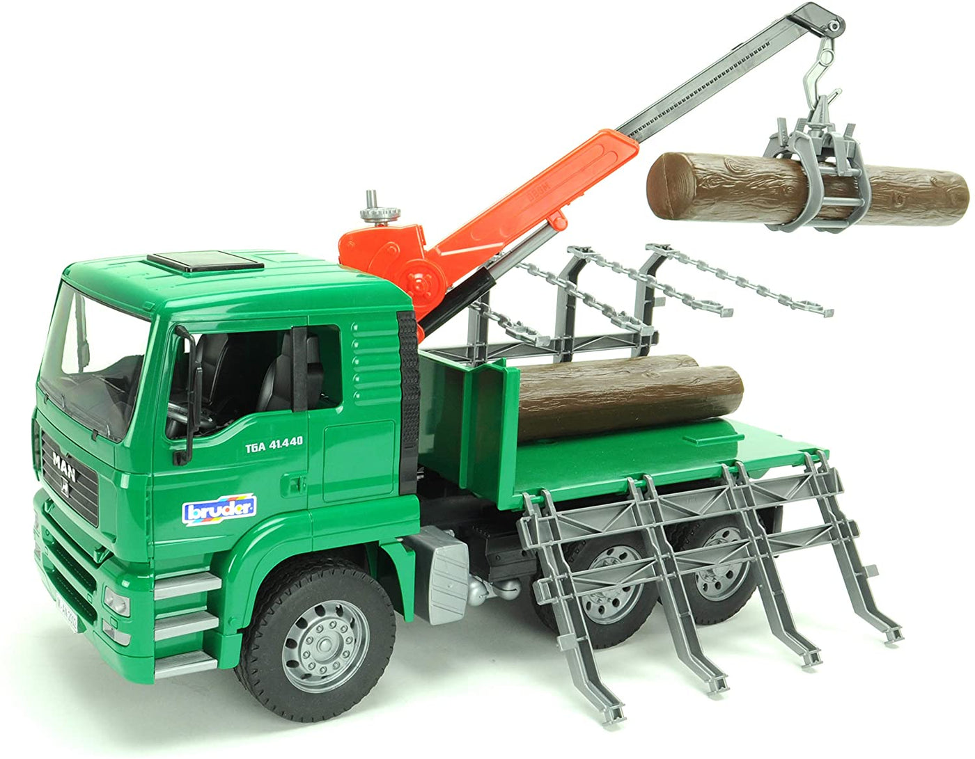 Bruder Timber Truck with Loading Crane with 3 Trunks