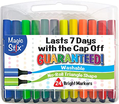 Magic Stix Triangular 24 Color Marker Set
