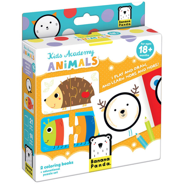 Kids Academy Animals Puzzle and Coloring