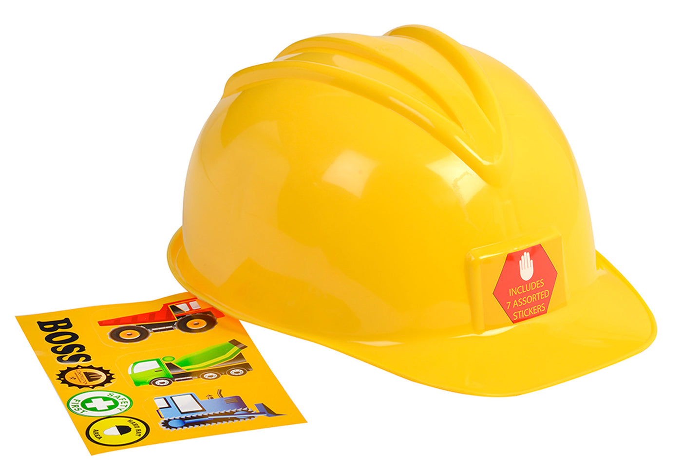 Construction Helmet with Sticker Sheet