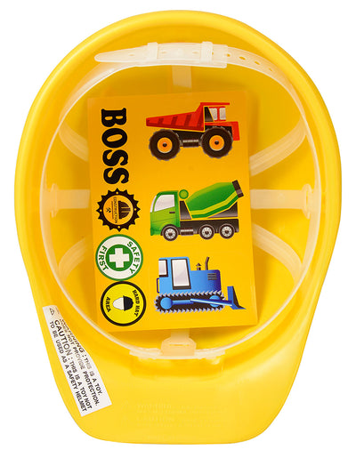 Construction Helmet with Sticker Sheet