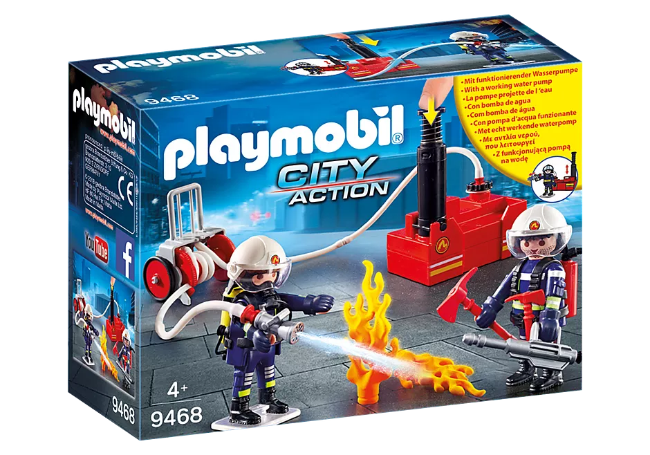 Playmobil Firefighters with Water Pump