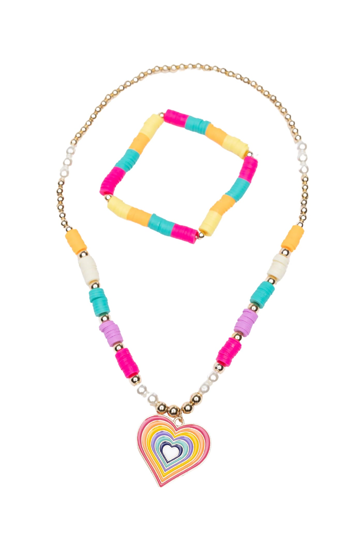 Rainbow Love Necklace & Bracelet
