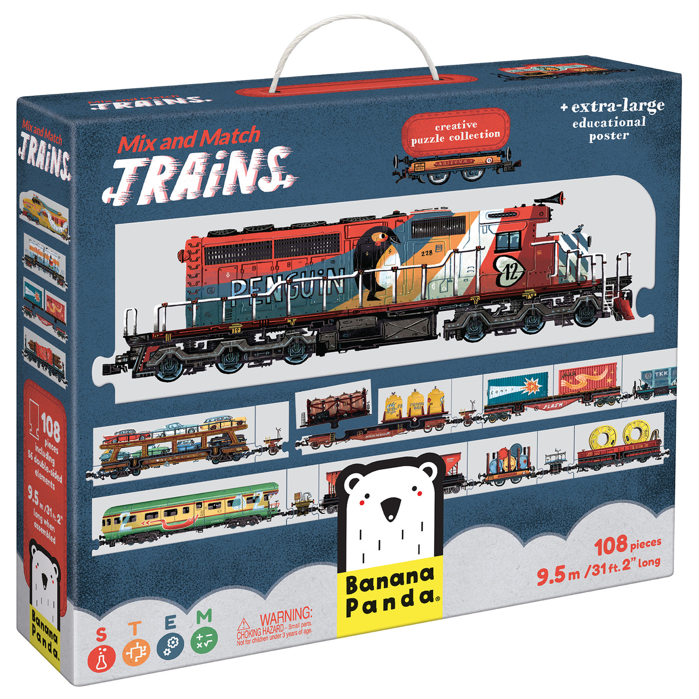 Mix and Match Trains Puzzle Set (31 ft long!)