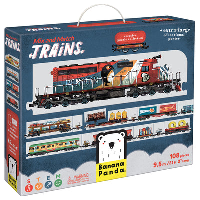 Mix and Match Trains Puzzle Set (31 ft long!)