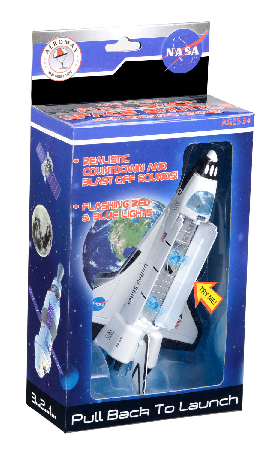 Pull Back Space Shuttle with Lights and Sounds