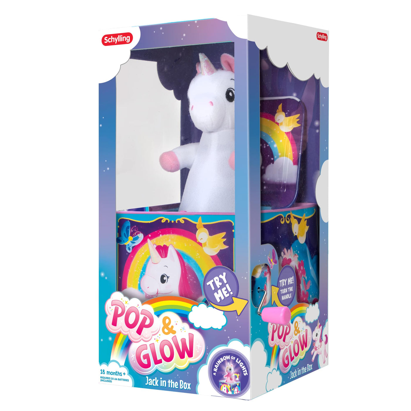 Unicorn Pop & Glow Jack-in-the-Box