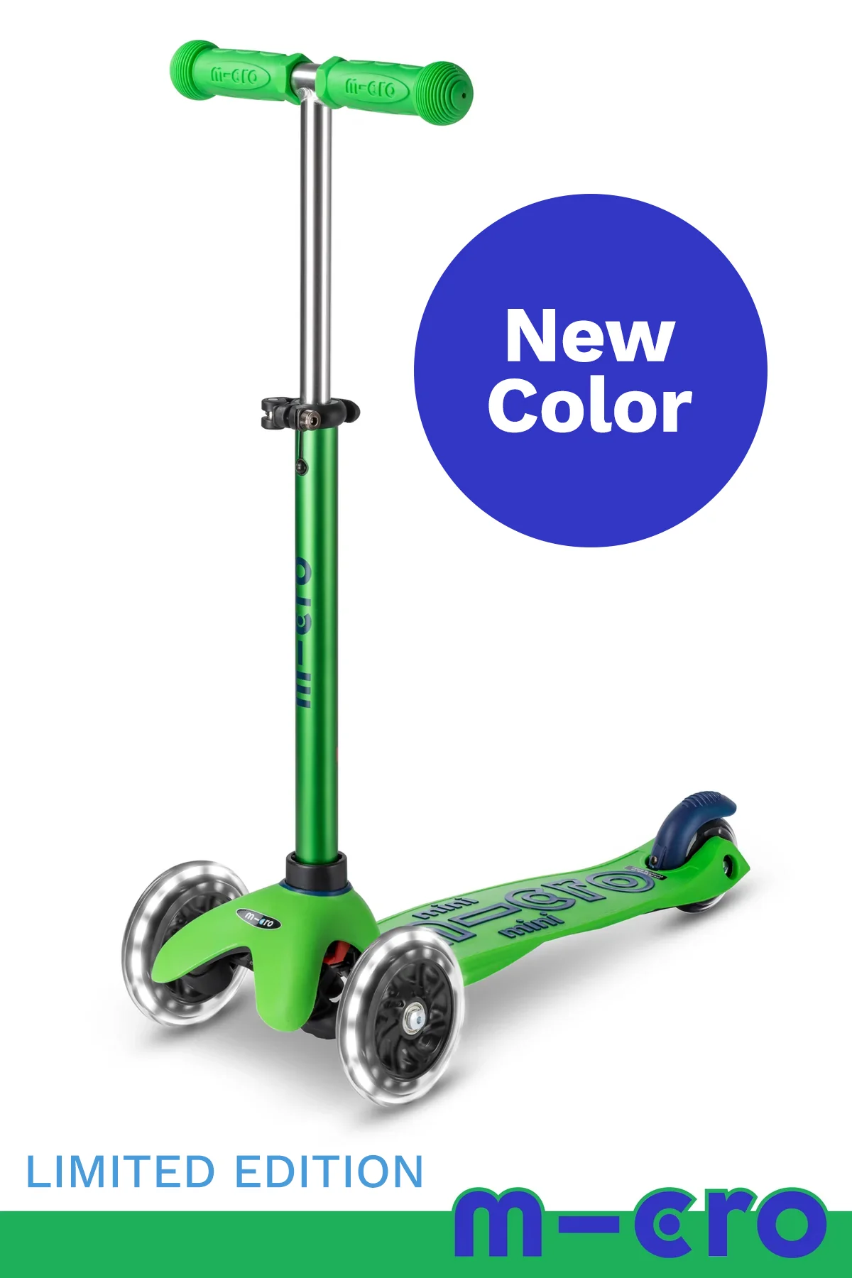 Micro Scooter Mini Deluxe LED - Green