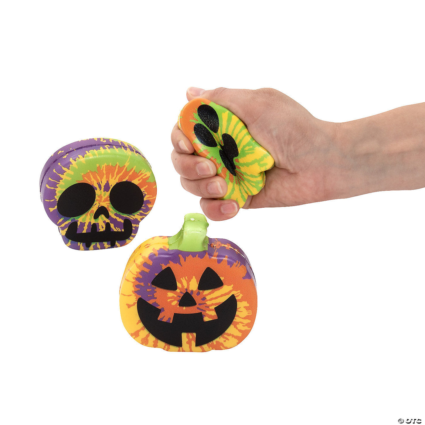Halloween Tie Dye Stress Skull