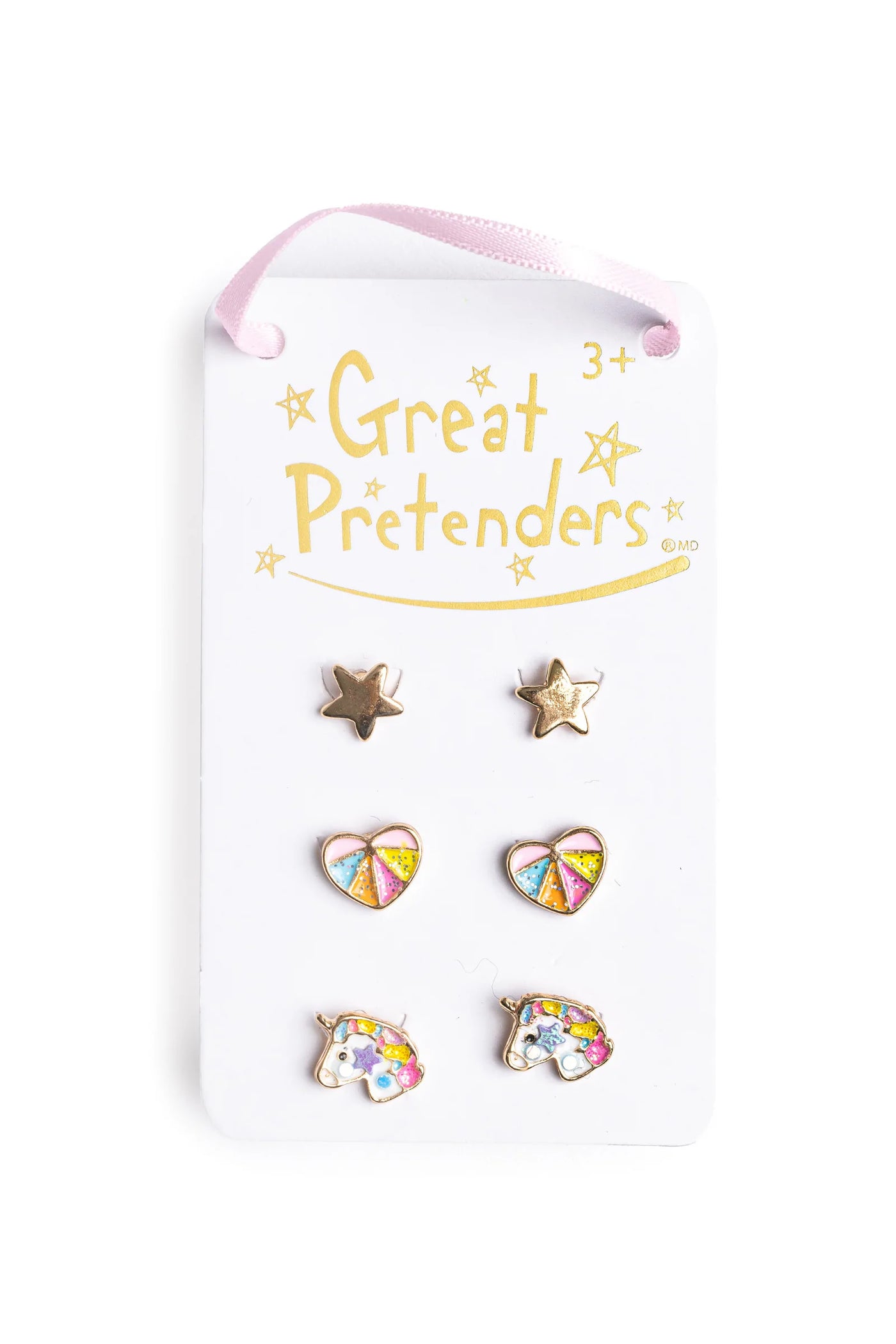 Boutique Cheerful Studded Earrings, 3 pc