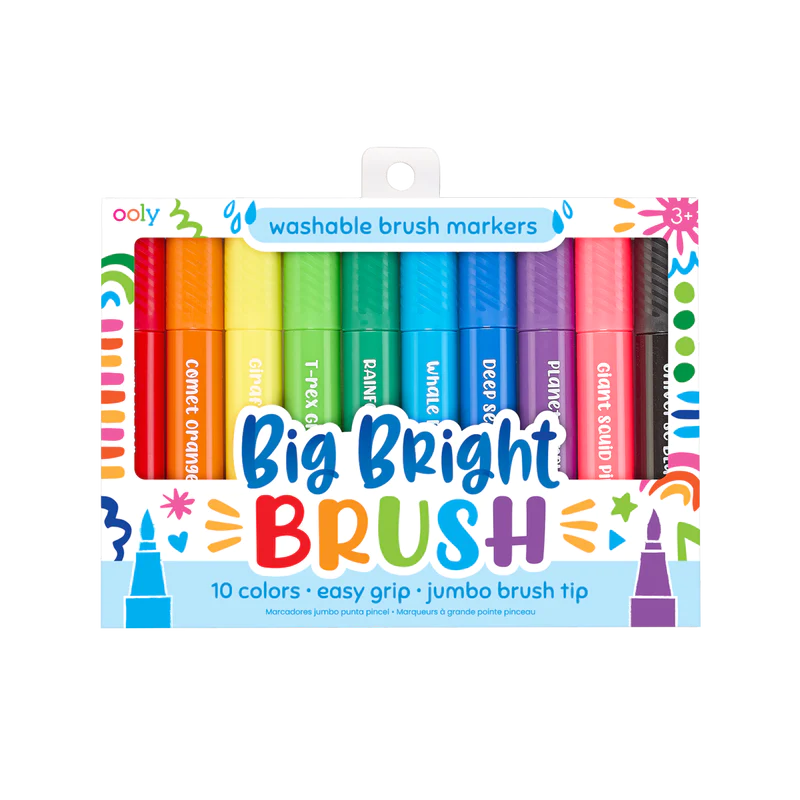 Big Bright Washable Brush Markers