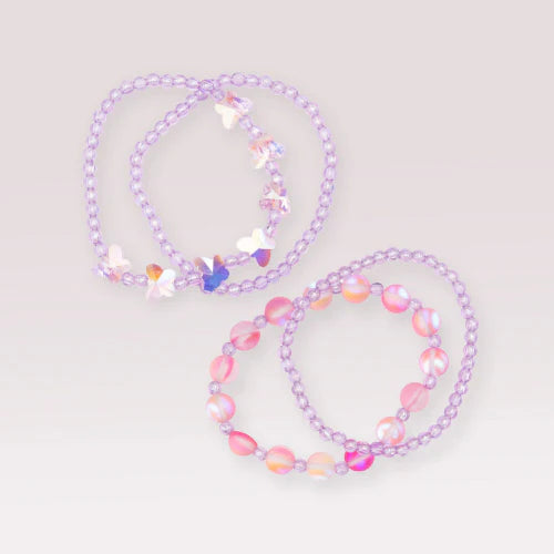 Boutique Shimmer Butterfly Bracelet, 2pc