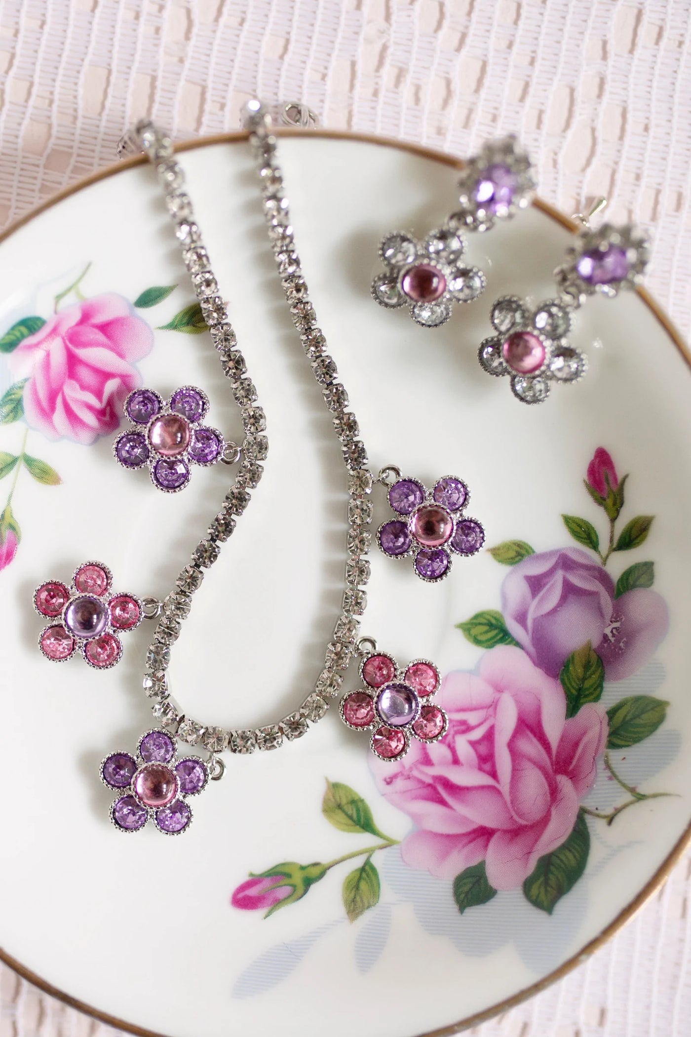 The Audrey Pink Jewelry Set