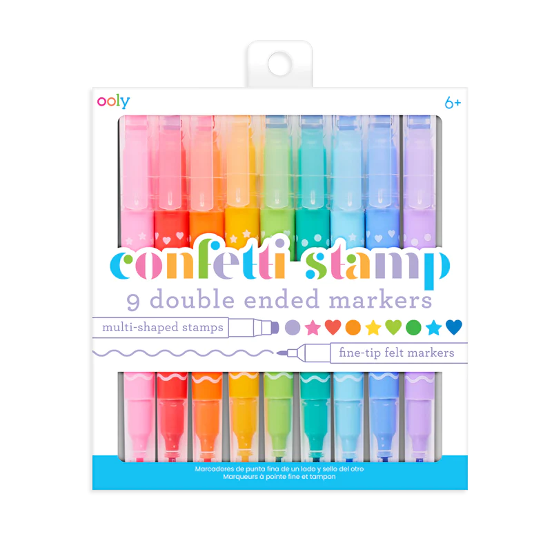 Confetti Stamp Double Ended Markers